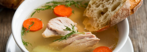 Бульон получается идеально прозрачным