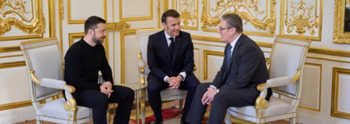 Владимир Зеленский, Эммануэль Макрон и Кир Стармер
