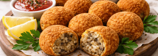 Крокети з рисом та грибами