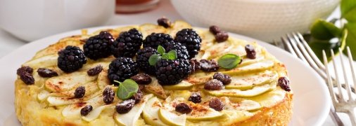 Необычная запеканка из макарон и яблок