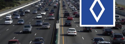 Білий ромб використовують для позначення смуг