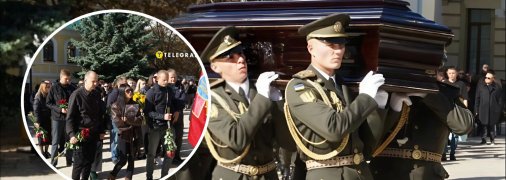 Прощання з загиблими військовими у Михайлівському соборі