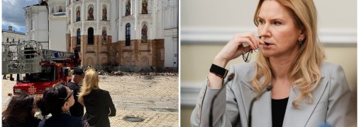 Олена Кондратюк відвідала Лавру після атаки