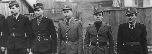 Члены Карпатской Сечи в строю. Конец февраля – начало марта 1939 года