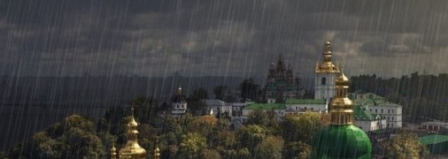 В Киеве резко испортилась погода: отдыхающих снесло ветром с дождем (видео)