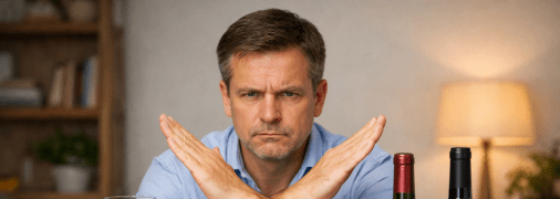 Мужчина отказывается от алкоголя