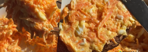 Намазка з моркви, яєць та плавленого сиру