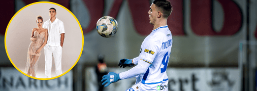 Матвій Пономаренко зі своєю нареченою