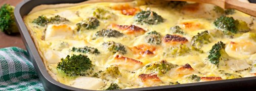 Запечена у вершковому соусі броколі