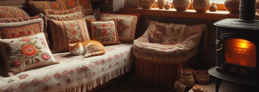 Слово "уют" может иметь славянские корни, но в современном украинском языке его нет