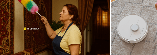 Пипидастром убирают пыль