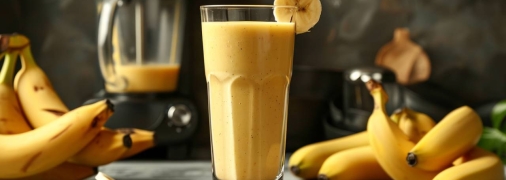 Банановый смузи — отличный вариант завтрака (изображение создано с помощью ИИ)