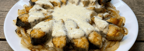 Запеченная скумбрия в сливочном соусе