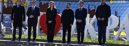 Український президент з дружиною та європейські лідери в Києві