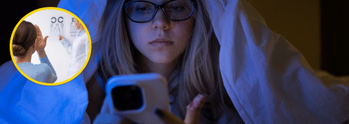 С телефоном в темноте