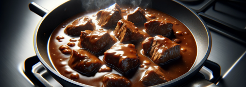 Ароматна підлива з м'ясом та овочами – це чудовий гарнір до будь-якого столу (фото створене з допомогою ШІ)