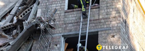 Будинок у Києві, що постраждав під час атаки