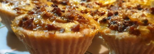 Куриные корзинки с начинкой из сыра и грибов