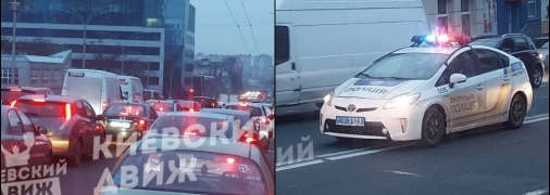 Из-за аварии на Шулявке образовалась огромная пробка – почти от одной станции метро до другой