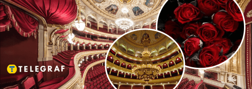 Чоловік подарував дівчині купу квітів в оперному театрі Одеси