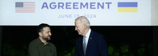 Владимир Зеленский и Джо Байден (слева направо)