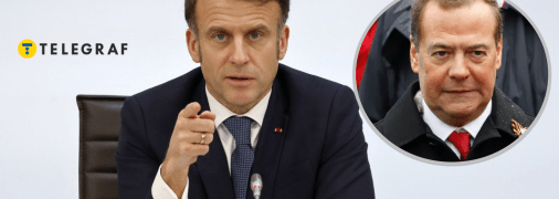 Еммануель Макрон та Дмитро Медведєв