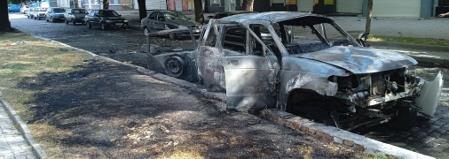 Місце вибуху у Бердянську 6 вересня