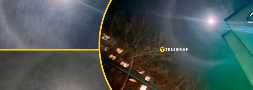 Лунное гало в разных городах Украины