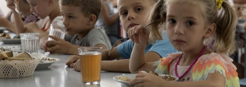 Дети из приюта в Донецкой обл. в лагере в Ростовской области