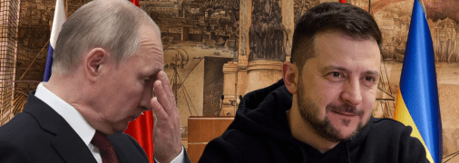 Володимир Путін і Володимир Зеленський