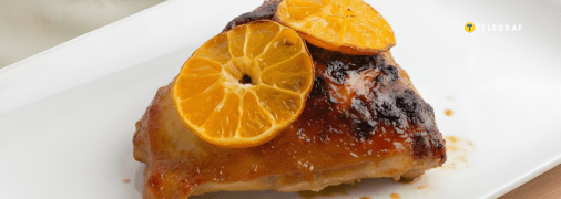 Запечені курячі стегна з мандаринами