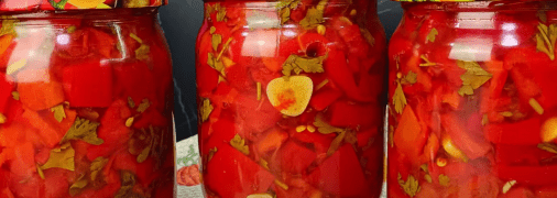 Запечений перець з часником