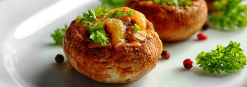 Запеченные фаршированные шампиньоны