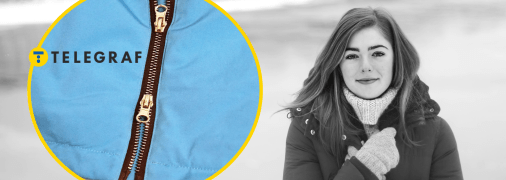 Молния с двумя собачками, девушка, зима