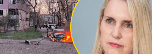 Бріджит Брінк уникає згадки Росії, як винуватця загибелі цивільних