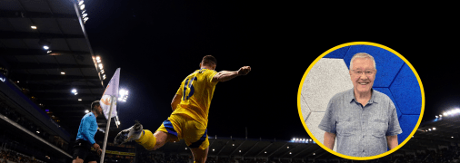 Футболіст збірної України Віктор Циганков та Геннадій Орлов