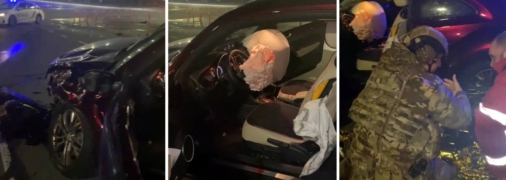 Легковушка протаранила кортеж Зеленского в Киеве