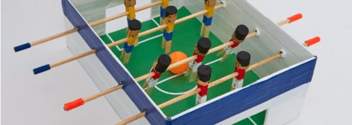 Настольный футбол в коробке из-под обуви: увлекательная поделка-игра для детей