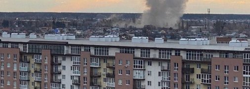 В Житомире после взрыва в воздух поднялся огромный столб дыма