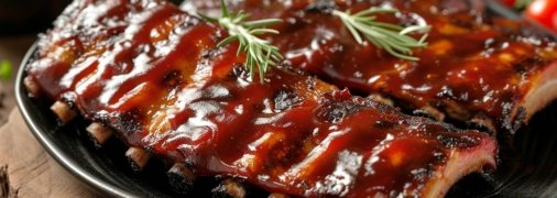 Ребра в соусе барбекю получаются невероятно нежные и вкусные (изображение создано с помощью ИИ)