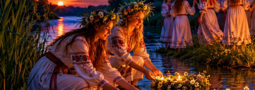 На Ивана Купала девушки плетут венки