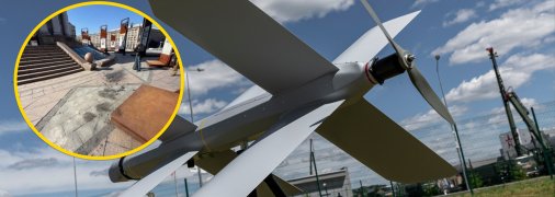 Російський безпілотник, уламки БПЛА на Майдані