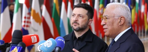 Владимир Зеленський и глава Евросовета Антониу Кошта