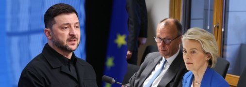 Владимир Зеленский, Фридриц Мерц и Урсула фон дер Ляен