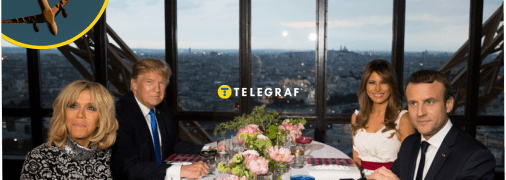 Супруги Макрон и Трамп