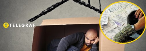 Чоловік у коробці замість будинку