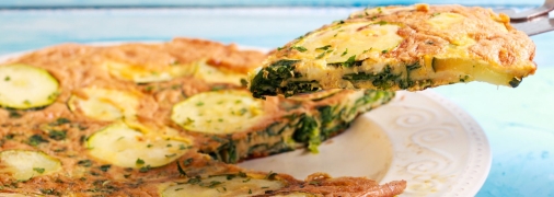 Овощной омлет с кабачками