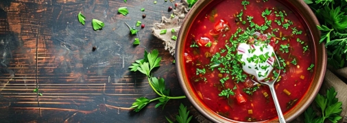 Наш рідний, український борщ (фото створене з допомогою ШІ)