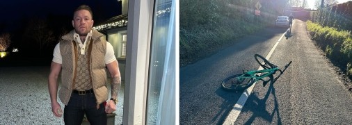 Конор їхав велосипедом