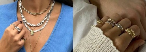 Золото можно сочетать с серебром